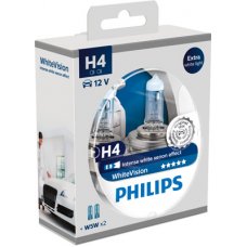 Philips WhiteVision H4, 12 V, 60/55 W, 2 ks