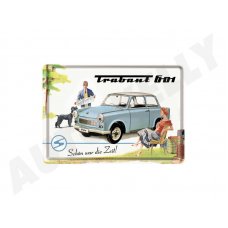  Plechová pohlednice Trabant 10x14 cm