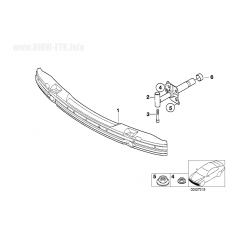BMW E39 výztuha pr. nárazníka (hliník) 51118245858