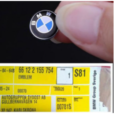Originál BMW embém na diaľkový ovládač 66122155754